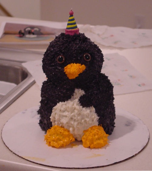 تزئین کیک به شکل پنگوئن