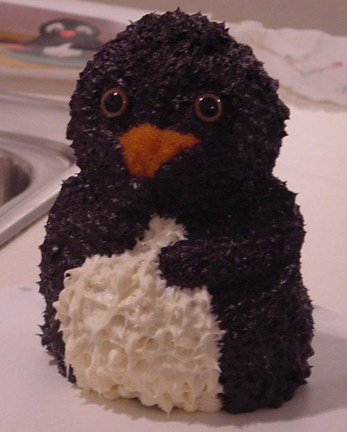 تزئین کیک به شکل پنگوئن